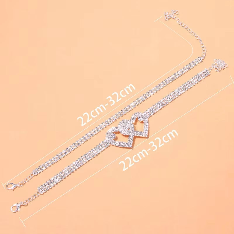 Beautiful Dazzling Cubic Zirconia Chain Anklet 